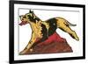 Harlequin Great Dane-null-Framed Art Print