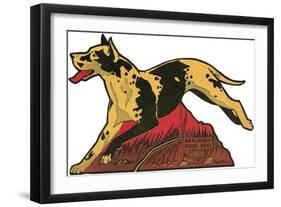 Harlequin Great Dane-null-Framed Art Print