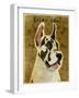 Harlequin Great Dane-John W Golden-Framed Giclee Print