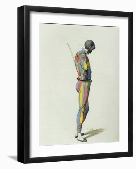 Harlequin in 1858-Maurice Sand-Framed Giclee Print