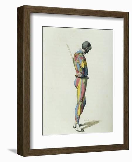 Harlequin in 1858-Maurice Sand-Framed Giclee Print