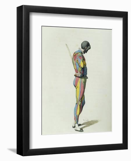 Harlequin in 1858-Maurice Sand-Framed Giclee Print