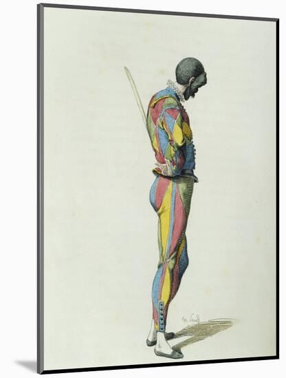 Harlequin in 1858-Maurice Sand-Mounted Giclee Print
