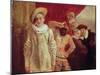 Harlequin, Pierrot and Scapin, Actors from the Commedia dell'Arte-Jean Antoine Watteau-Mounted Giclee Print