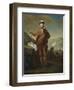 Harlequin Portrait of Prince Charles Edward Stewart (1720-1788), in Red Tartan Coat, Breeches-E. Gill-Framed Giclee Print