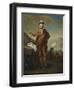 Harlequin Portrait of Prince Charles Edward Stewart (1720-1788), in Red Tartan Coat, Breeches-E. Gill-Framed Giclee Print