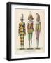 Harlequin Pulcinello, Punch, and Bobeche, Clown-null-Framed Photographic Print