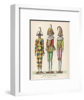 Harlequin Pulcinello, Punch, and Bobeche, Clown-null-Framed Photographic Print