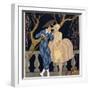 Harlequin's Kiss-Georges Barbier-Framed Giclee Print