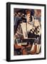 Harlequin with a Guitar, 1917-Juan Gris-Framed Giclee Print