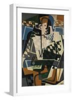 Harlequin with a Guitar, 1917-Juan Gris-Framed Giclee Print