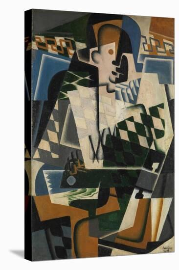 Harlequin with a Guitar, 1917-Juan Gris-Stretched Canvas