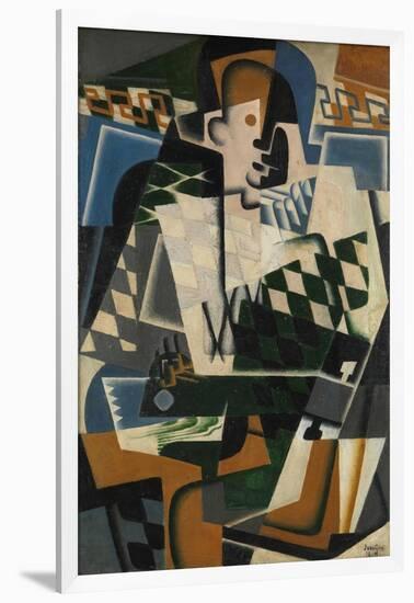 Harlequin with a Guitar, 1917-Juan Gris-Framed Giclee Print