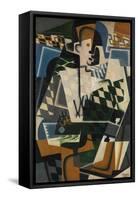 Harlequin with a Guitar, 1917-Juan Gris-Framed Stretched Canvas