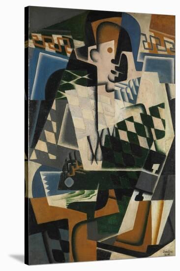 Harlequin with a Guitar, 1917-Juan Gris-Stretched Canvas
