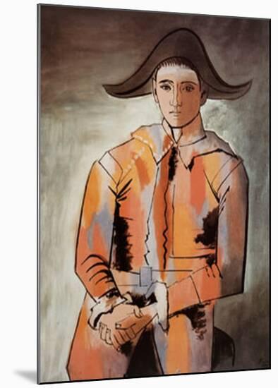 Harlequin with Folded Hands, c.1923-Pablo Picasso-Mounted Art Print