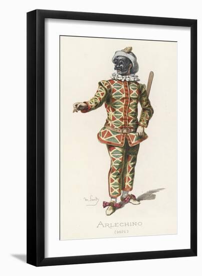 Harlequin-Maurice Sand-Framed Art Print