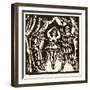 Harlequinade, Woodcut by Roger Fry (Woodcut)-Mark Gertler-Framed Giclee Print