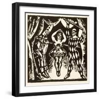 Harlequinade, Woodcut by Roger Fry (Woodcut)-Mark Gertler-Framed Giclee Print