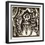 Harlequinade, Woodcut by Roger Fry (Woodcut)-Mark Gertler-Framed Giclee Print