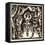 Harlequinade, Woodcut by Roger Fry (Woodcut)-Mark Gertler-Framed Stretched Canvas