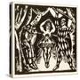 Harlequinade, Woodcut by Roger Fry (Woodcut)-Mark Gertler-Stretched Canvas