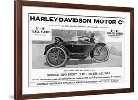 Harley Davidson Advert-null-Framed Premium Giclee Print