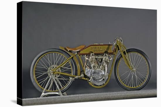Harley Davidson Board track racer 1921-Simon Clay-Stretched Canvas