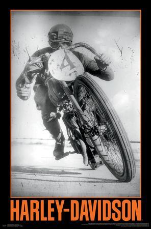 Classic Harley Motorcycle Poster 24/"x 36/" HD