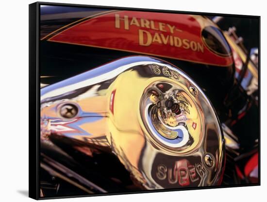 Harley Davidson Heritage Softail Made 1991 from a 1936 Style-null-Framed Stretched Canvas