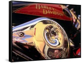 Harley Davidson Heritage Softail Made 1991 from a 1936 Style-null-Framed Stretched Canvas