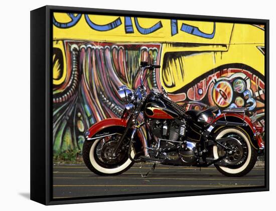 Harley Davidson Heritage Softail-null-Framed Stretched Canvas