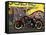Harley Davidson Heritage Softail-null-Framed Stretched Canvas