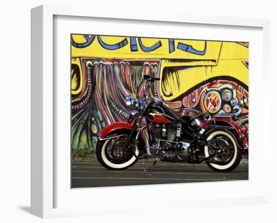 Harley Davidson Heritage Softail-null-Framed Premium Photographic Print