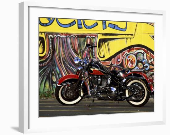 Harley Davidson Heritage Softail-null-Framed Photographic Print