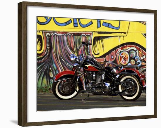 Harley Davidson Heritage Softail-null-Framed Photographic Print