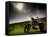 Harley Davidson Motorbike Sitting in Field, June 1998-null-Framed Stretched Canvas