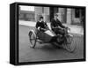 Harley Davidson Motorcycle Photograph - Seattle, WA-Lantern Press-Framed Stretched Canvas