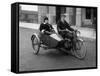 Harley Davidson Motorcycle Photograph - Seattle, WA-Lantern Press-Framed Stretched Canvas