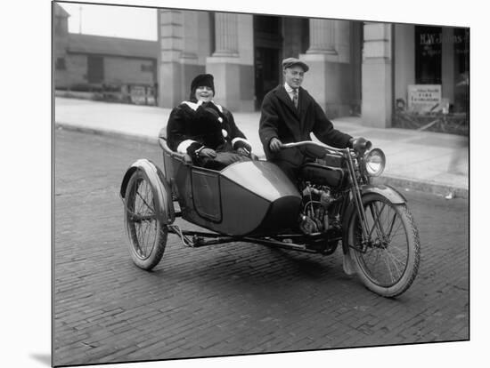 Harley Davidson Motorcycle Photograph - Seattle, WA-Lantern Press-Mounted Art Print