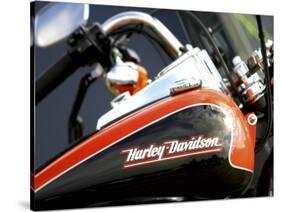 Harley Davidson Motorcycle-null-Stretched Canvas