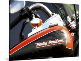 Harley Davidson Motorcycle-null-Stretched Canvas