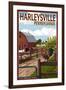 Harleysville, Pennsylvania - Barnyard Scene-Lantern Press-Framed Art Print