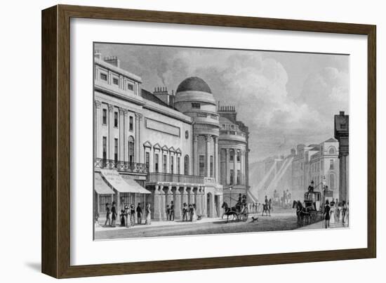 Harmonic Institution, Regent Street, from 'London and it's Environs in the Nineteenth Century'-Thomas Hosmer Shepherd-Framed Giclee Print