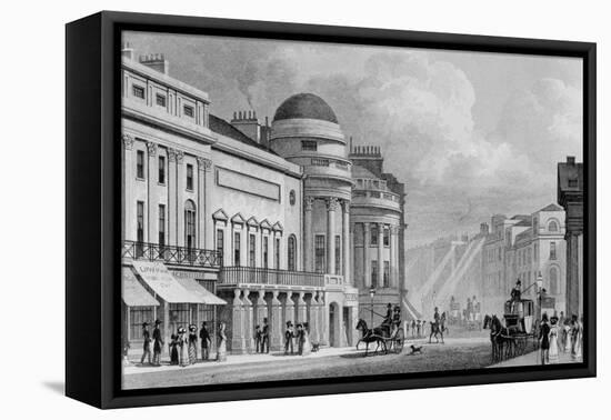Harmonic Institution, Regent Street, from 'London and it's Environs in the Nineteenth Century'-Thomas Hosmer Shepherd-Framed Stretched Canvas