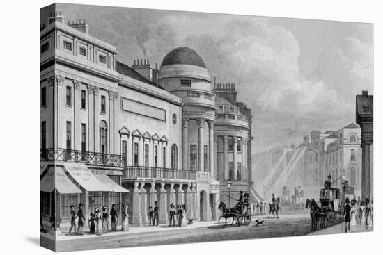 Harmonic Institution, Regent Street, from 'London and it's Environs in the Nineteenth Century'-Thomas Hosmer Shepherd-Stretched Canvas