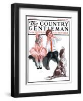 "Harmonica Howl," Country Gentleman Cover, April 7, 1923-Angus MacDonall-Framed Giclee Print