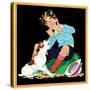 Harmonica Playing - Child Life-Keith Ward-Stretched Canvas