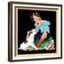 Harmonica Playing - Child Life-Keith Ward-Framed Giclee Print