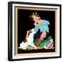 Harmonica Playing - Child Life-Keith Ward-Framed Giclee Print